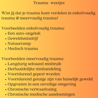 Wist jij dat Je een geboortetrauma hebt Als je binnen 5 uur geboren bent Als je na 18 uur geboren bent Als er weeenopwekkers werden gebruikt Als je vast hebt gezeten in het geboortekanaal Als de n - 4