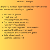 Wist jij dat Je een geboortetrauma hebt Als je binnen 5 uur geboren bent Als je na 18 uur geboren bent Als er weeenopwekkers werden gebruikt Als je vast hebt gezeten in het geboortekanaal Als de n - 5